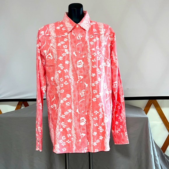 Outback Trading Co. NWT Chelsea Shirt- Floral Print with pearl snaps sz XL - Picture 2 of 11